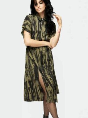 Disturbia Hegemone Tie Waist Shirt Dress - 8